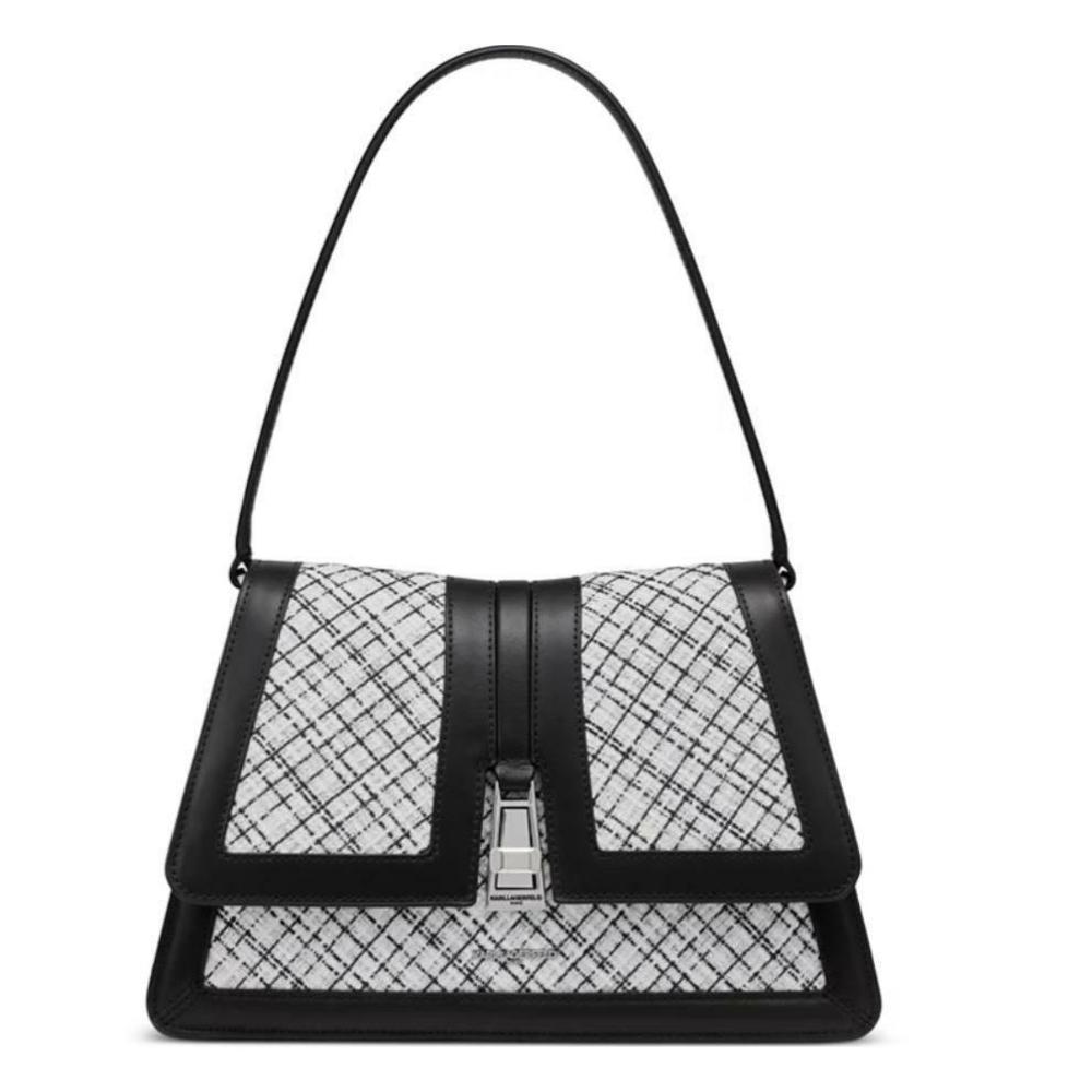 KARL LAGERFELD PARIS Mercerie White/Black Shoulder Bag New with Tags